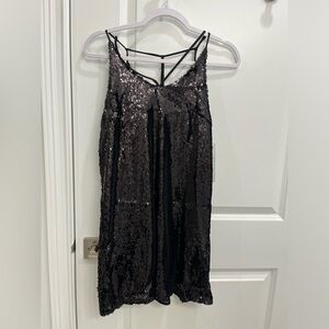 NWT Aqua Black Sequin Dress- Size S